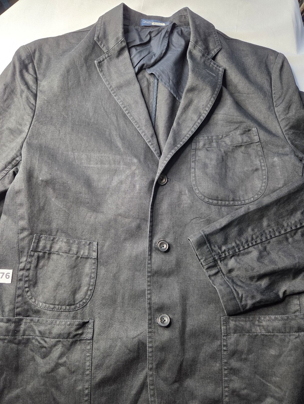 Polo Ralph Lauren Men’s 42R Faded Black Three-Button Casual Blazer #1776